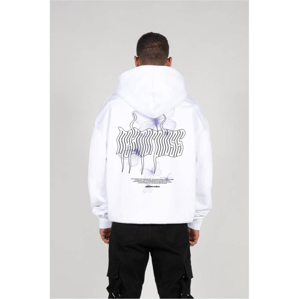 MJ GONZALES - METAMORPHOSE V.4 x Heavy Oversized Kapuzenpullover/hoodie - Weiß